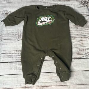 Nike Icon Graphic Romper 9 Months French Terry‎ Unisex Baby Long Sleeve